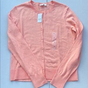 GAP Women's Peach Cardigan Sweater